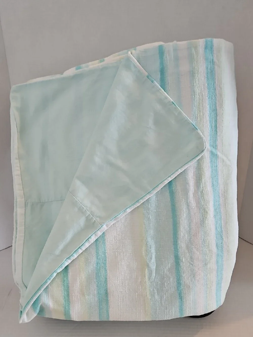 Liz Claiborne Aqua Blue Yellow Green Cotton Duvet Cover